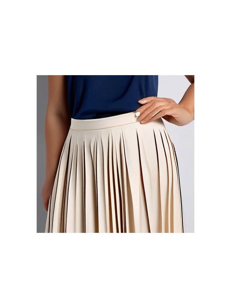Pleated Midi Skirt - Plus