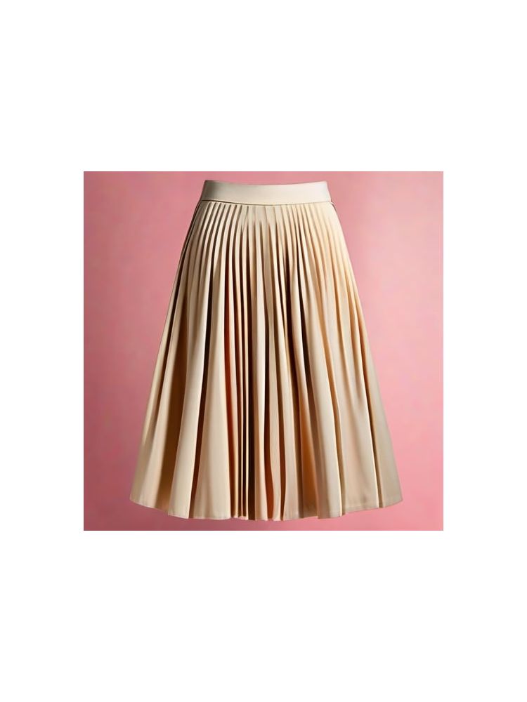 Pleated Midi Skirt - Premium
