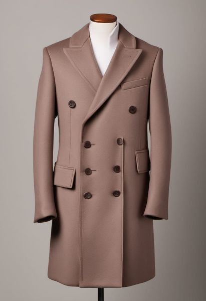 Undyed Double-breasted Coat