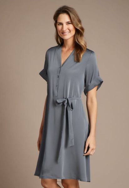 Slate Tencel Tea Dress