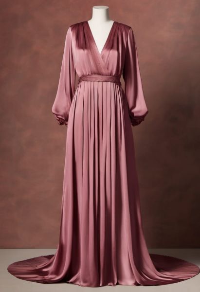 Silk Pleated Dress