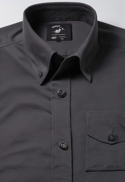 Charcoal Brushed Overshirt Shirt