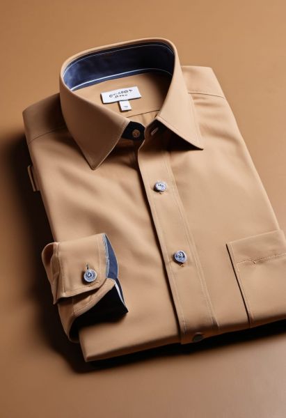 Camel Oxford Popover Shirt