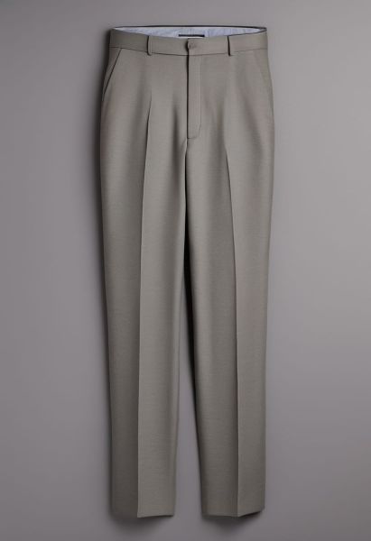 Slate Wool-mohair Straight Trouser
